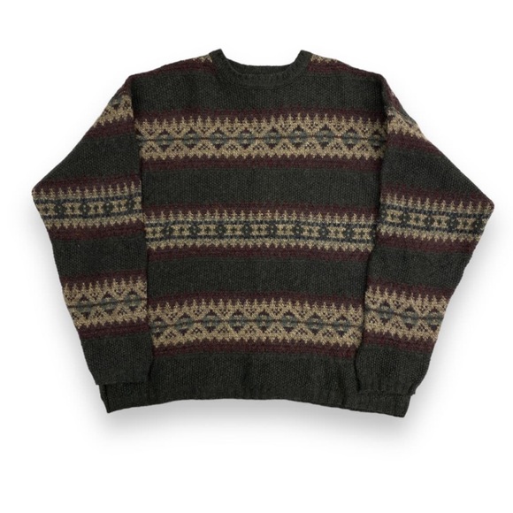 Woolrich Vintage Fair Isle Wool Blend Man’s Pullover Sweater Sz‎ XL Cabin Winter
